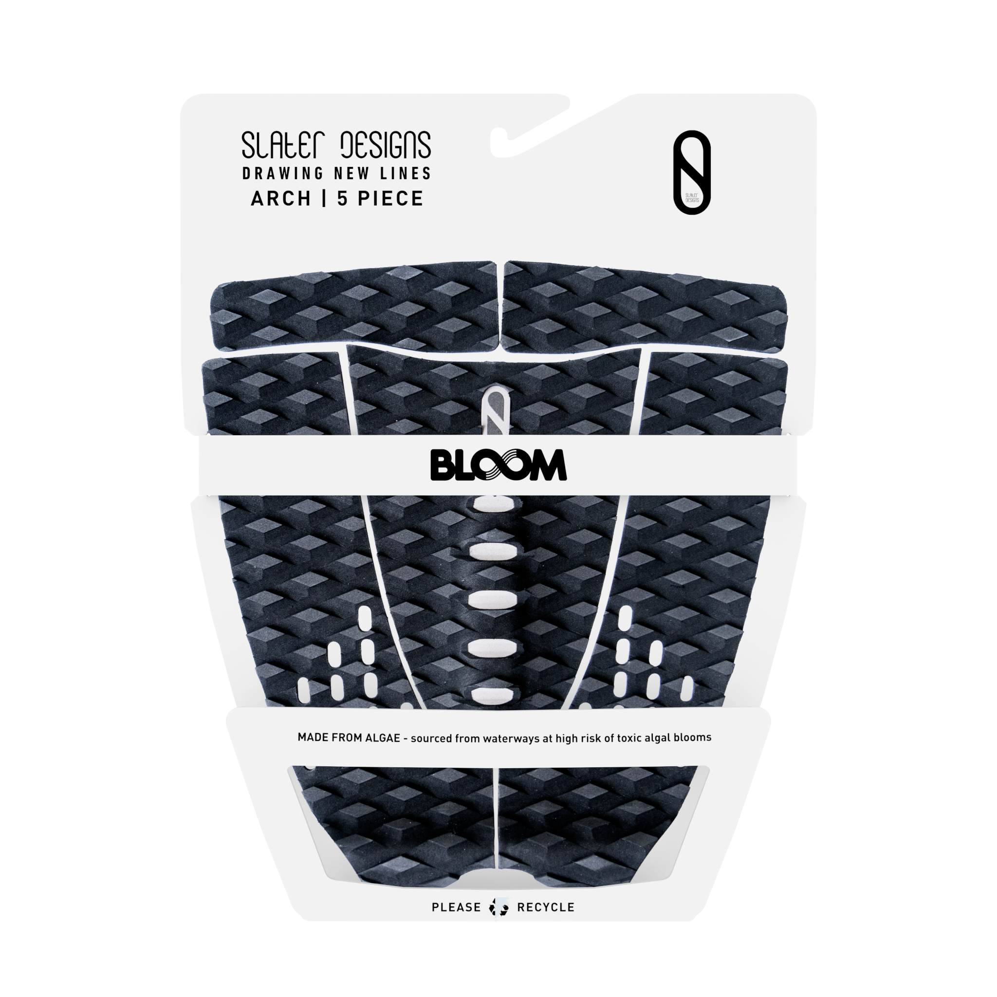 Firewire Accessories Slater Designs 5 Piece Arch Traction Pad pad surf Black/Grey
