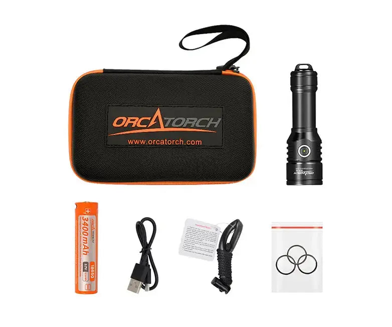 OrcaTorch Recreational Diving D570-RL 2.0 torcia subacquea 1500 lm 1 batteria