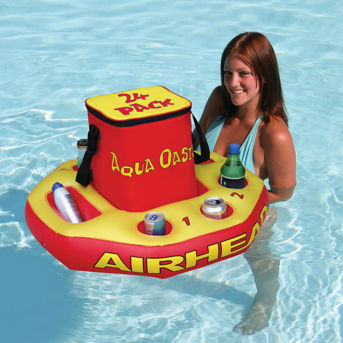 AIRHEAD Pool Floats Aqua Oasis refrigeratore galleggiante gonfiabile