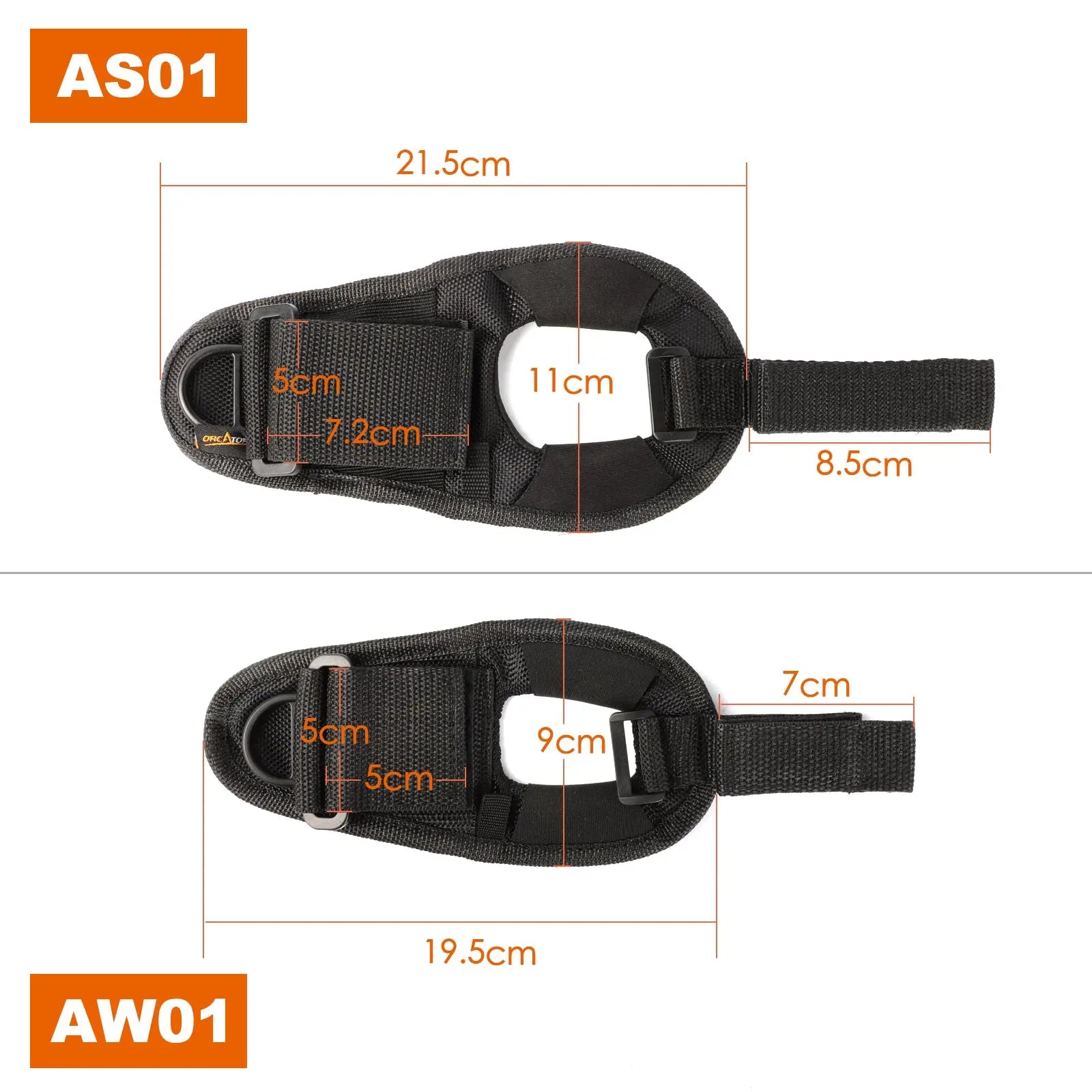 OrcaTorch Accessories AS01 cinghia da braccio per torce 30–40 mm