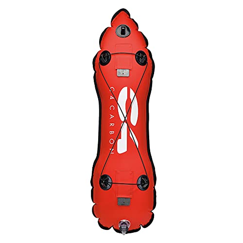 C4 Buoys and Floats Red Dragon boa da sub 90 x 35 cm con bandiera