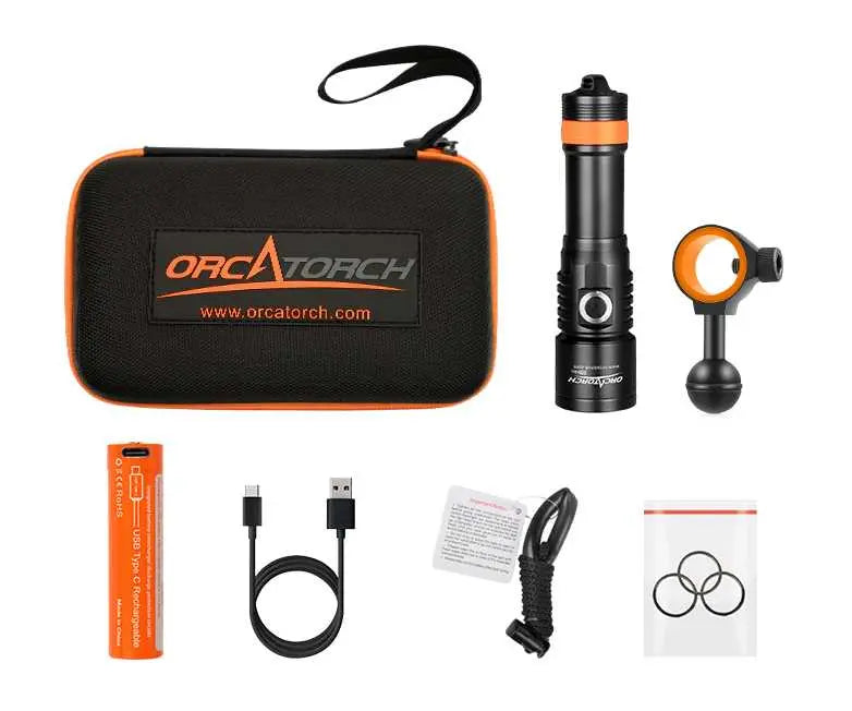 OrcaTorch U/W Photography D530V luce video subacquea 1200 lumen