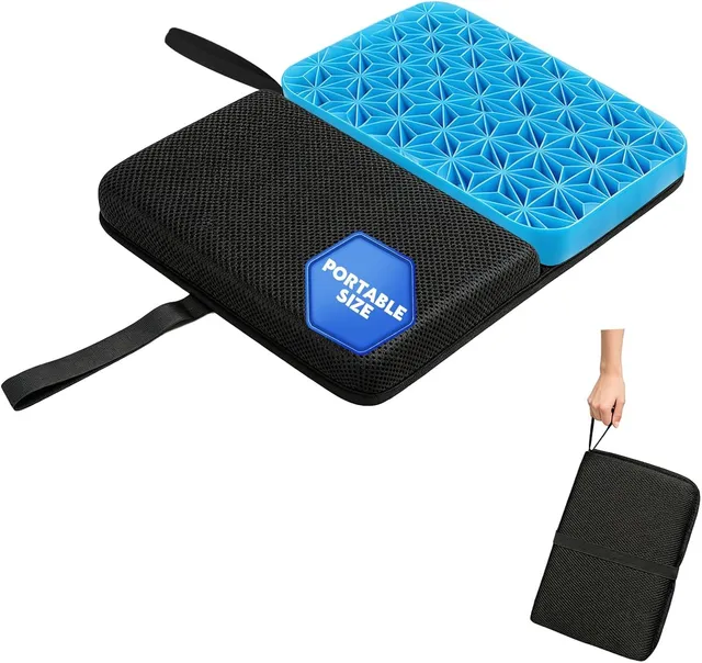 NEW-Vi Seat Cushion for Office Honeycomb Gel Seat Cushion 16 x 12 pollici pieghevole