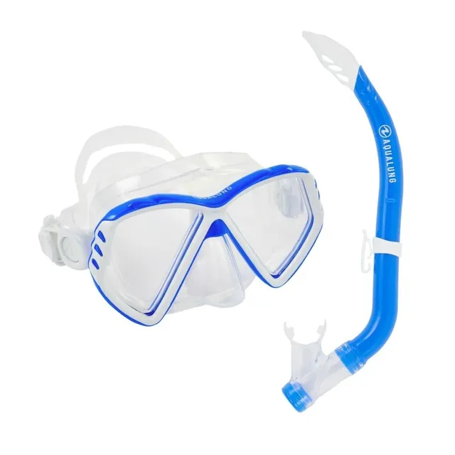 Aqualung Combos da snorkeling Cub Combo SN maschera e snorkel blu trasparente