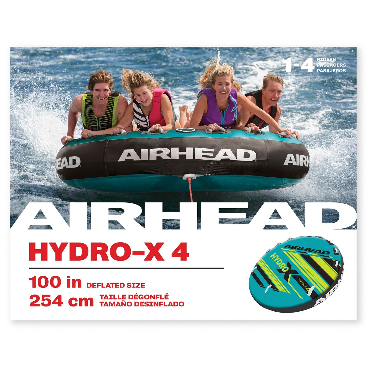AIRHEAD Towable Tubes Hydro-X 4 ciambella trainabile 4 persone