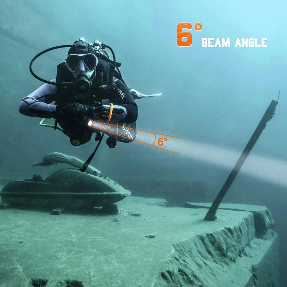 OrcaTorch Recreational Diving D710 torcia subacquea 3000 lumen nera 1 batteria