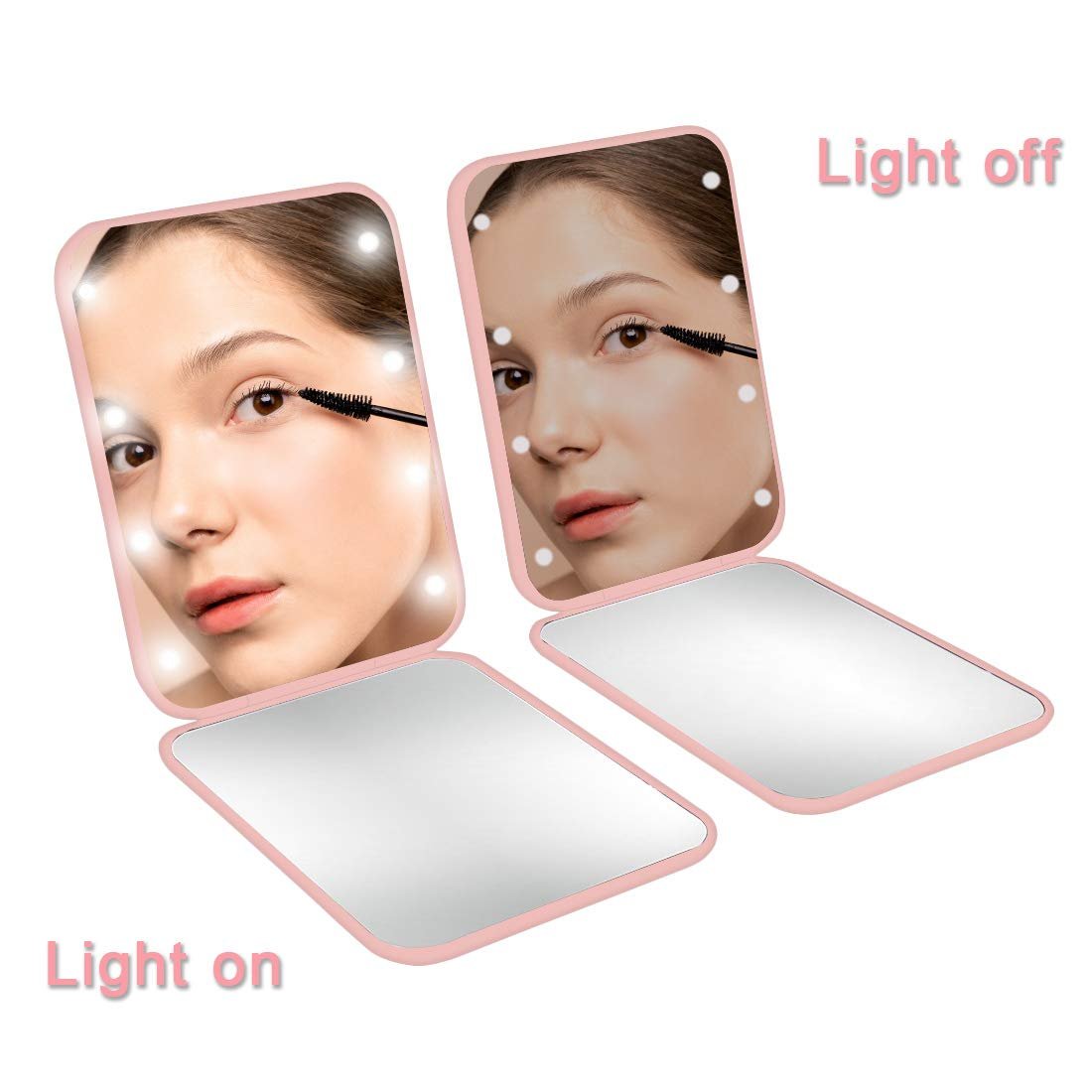 NEW-Vi Beauty Mirror Milishow Magnifying Mirror specchio ingranditore rosa