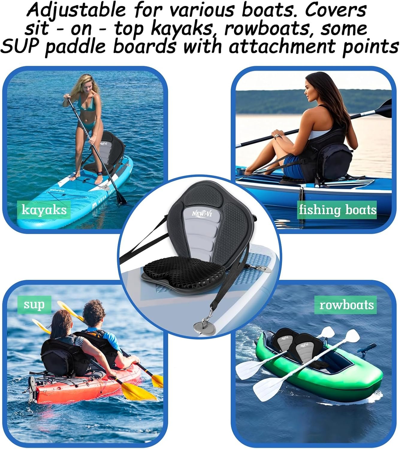 NEW-Vi Kayak Seat Deluxe Kayak Seat sedile kayak gel