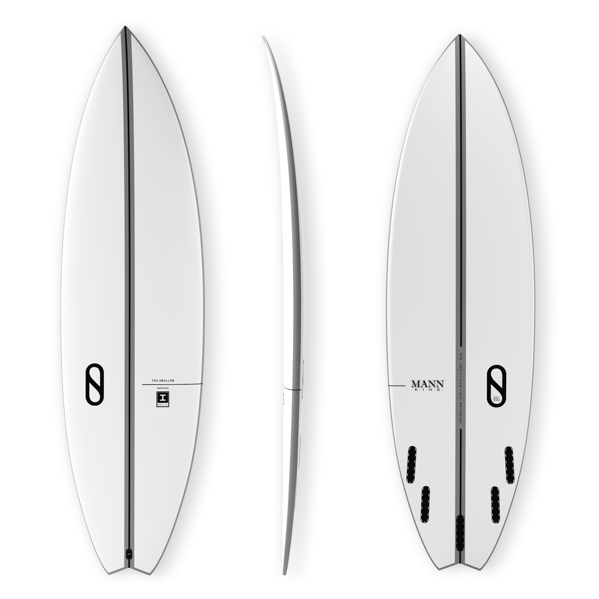 Firewire Slater Designs FRK Swallow tavola da surf 5'6" 25,7 L grigia