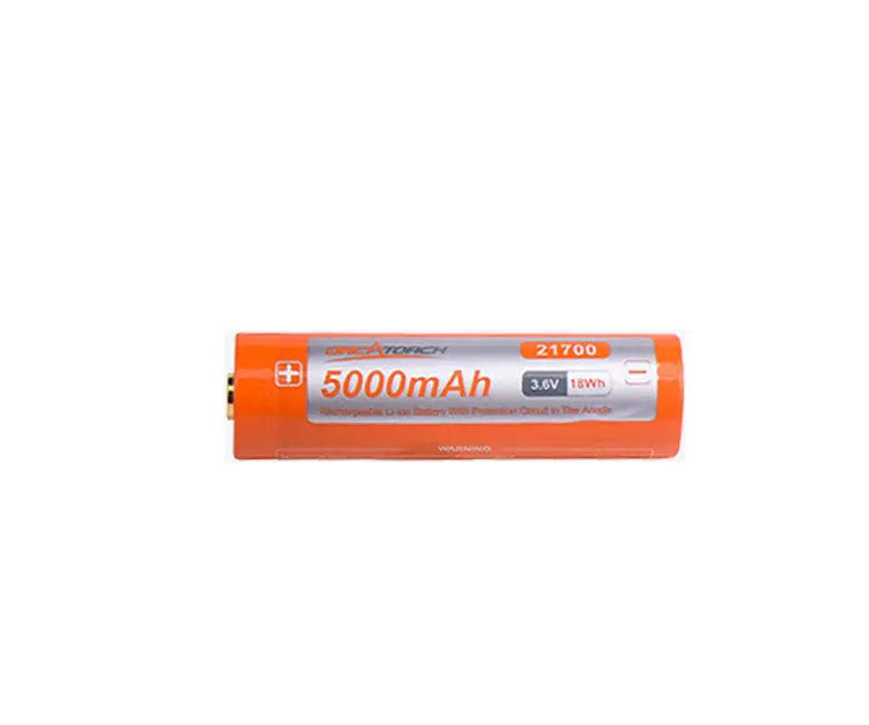 OrcaTorch Batteries & Chargers 21700 batteria USB-C 1 pezzo 5000 mAh