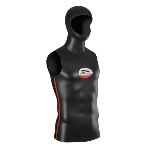 C4 Wetsuits BLACK SKIN sottomuta 2 mm con cappuccio taglia 6