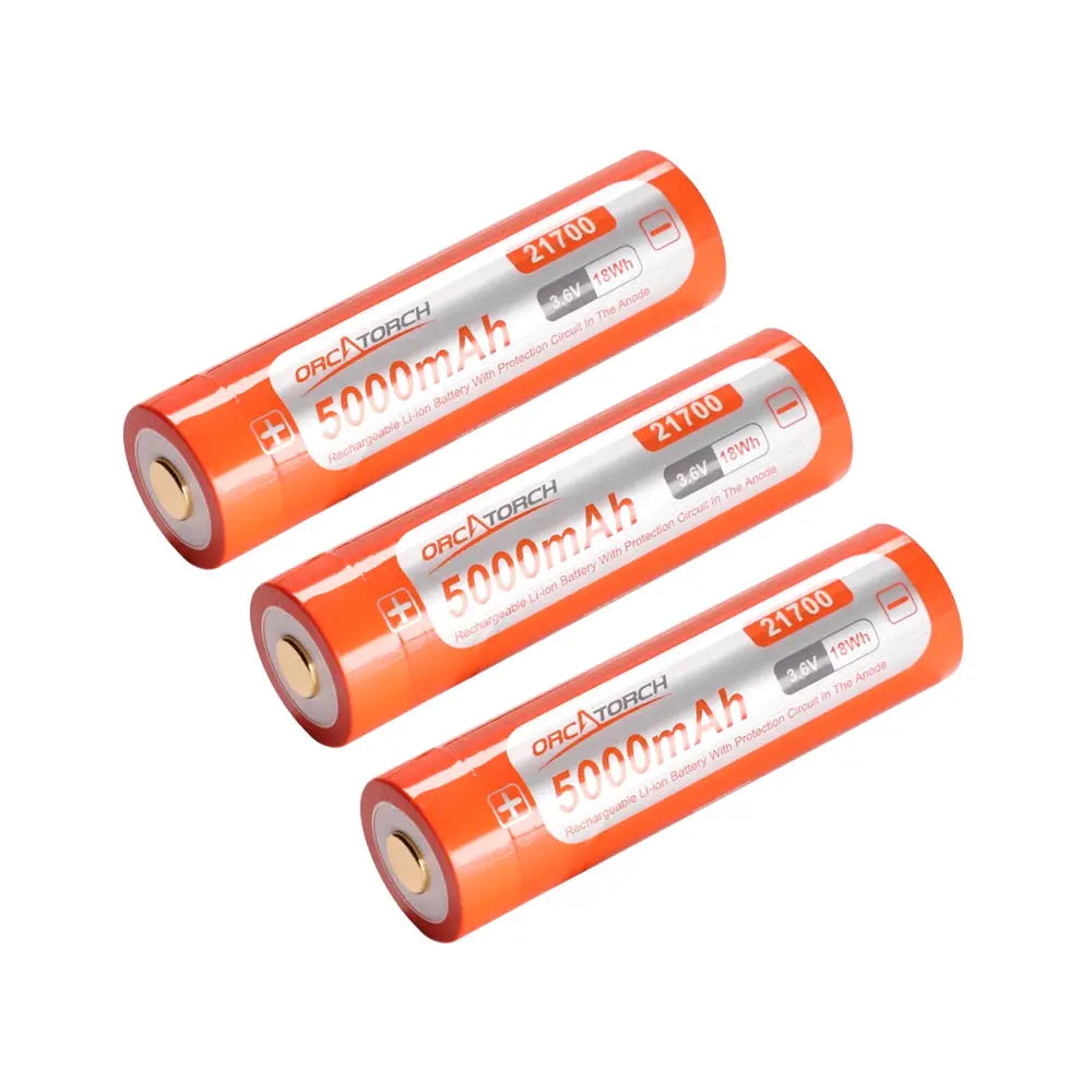 OrcaTorch Batteries & Chargers 21700 batteria USB-C 1 pezzo 5000 mAh