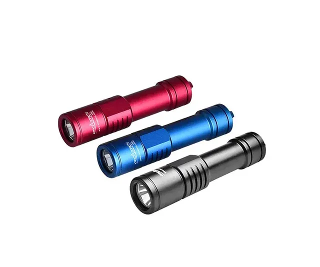 OrcaTorch Recreational Diving D520 torcia subacquea nero blu rosso 1000 lumen