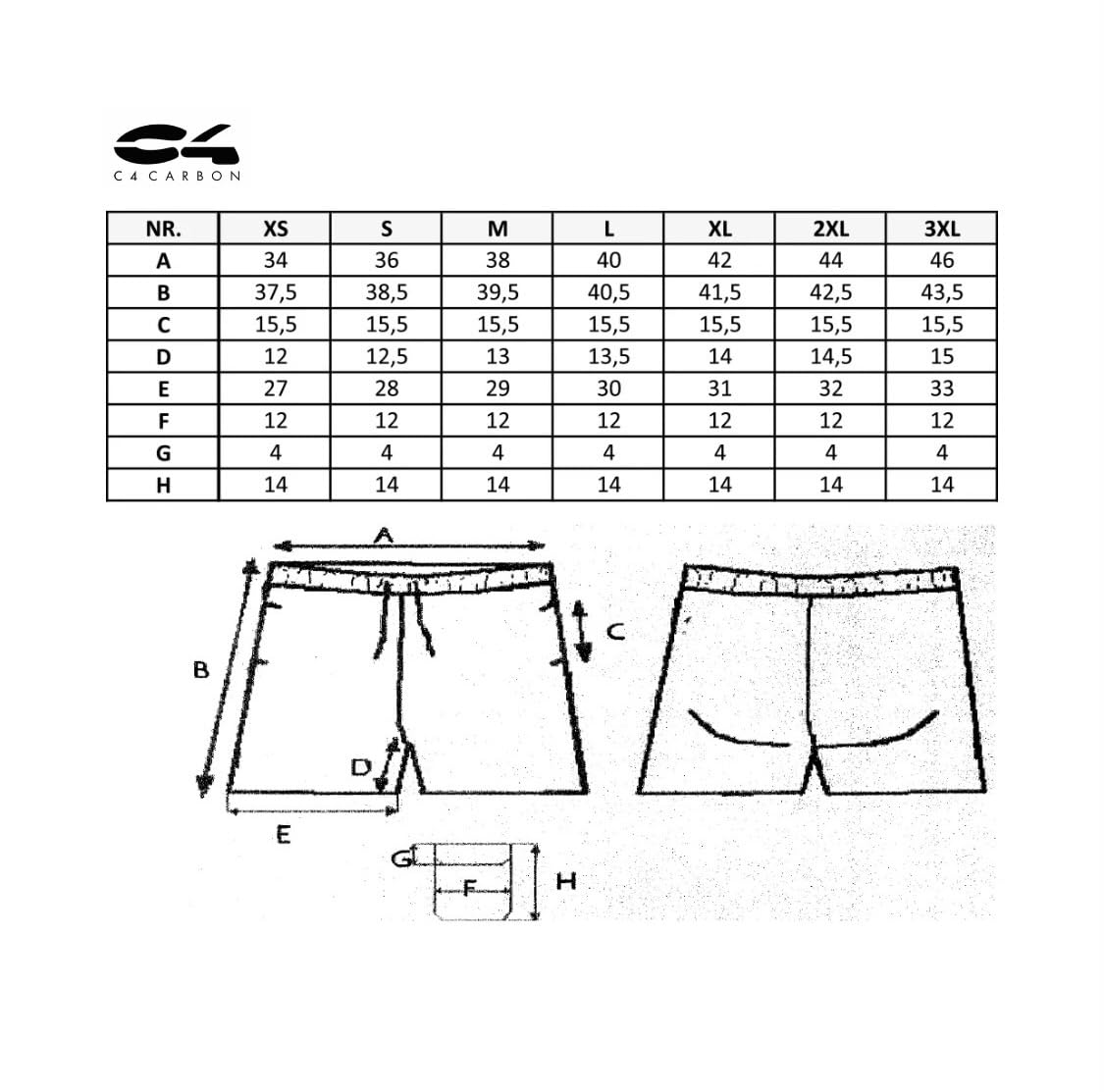 C4 Wetsuits costume uomo XL effetto carbonio