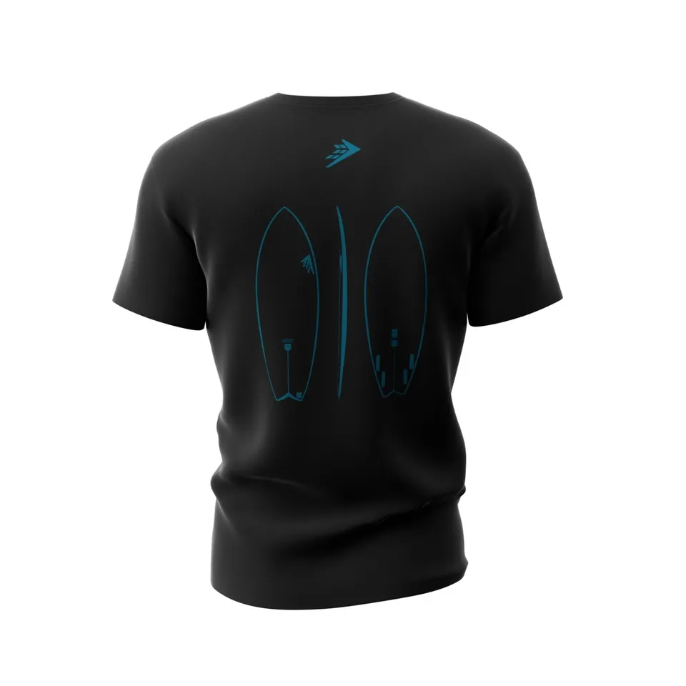 Firewire Clothing Seaside Tee maglietta nera in cotone organico