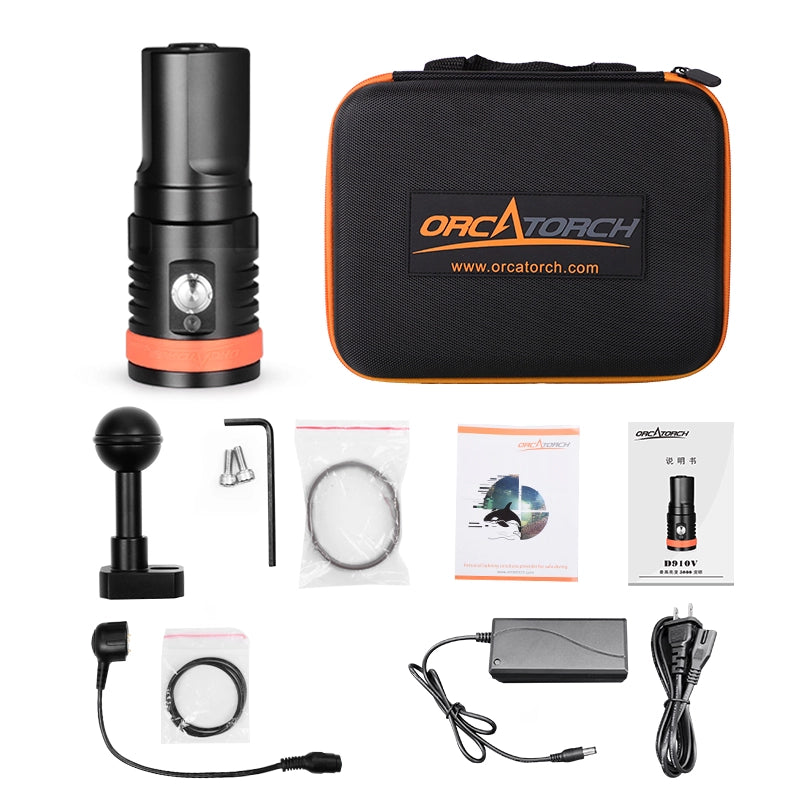 OrcaTorch U/W Photography D910V luce video 5000 lm US