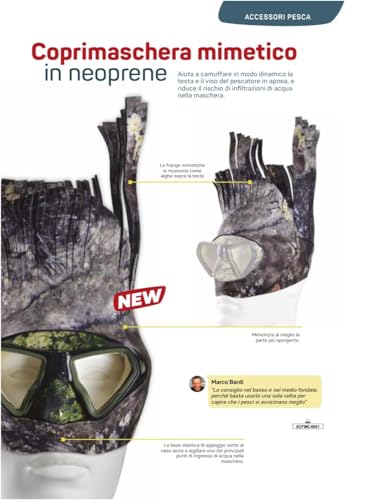 C4 Neoprene Accessories coprimaschera mimetico per apnea