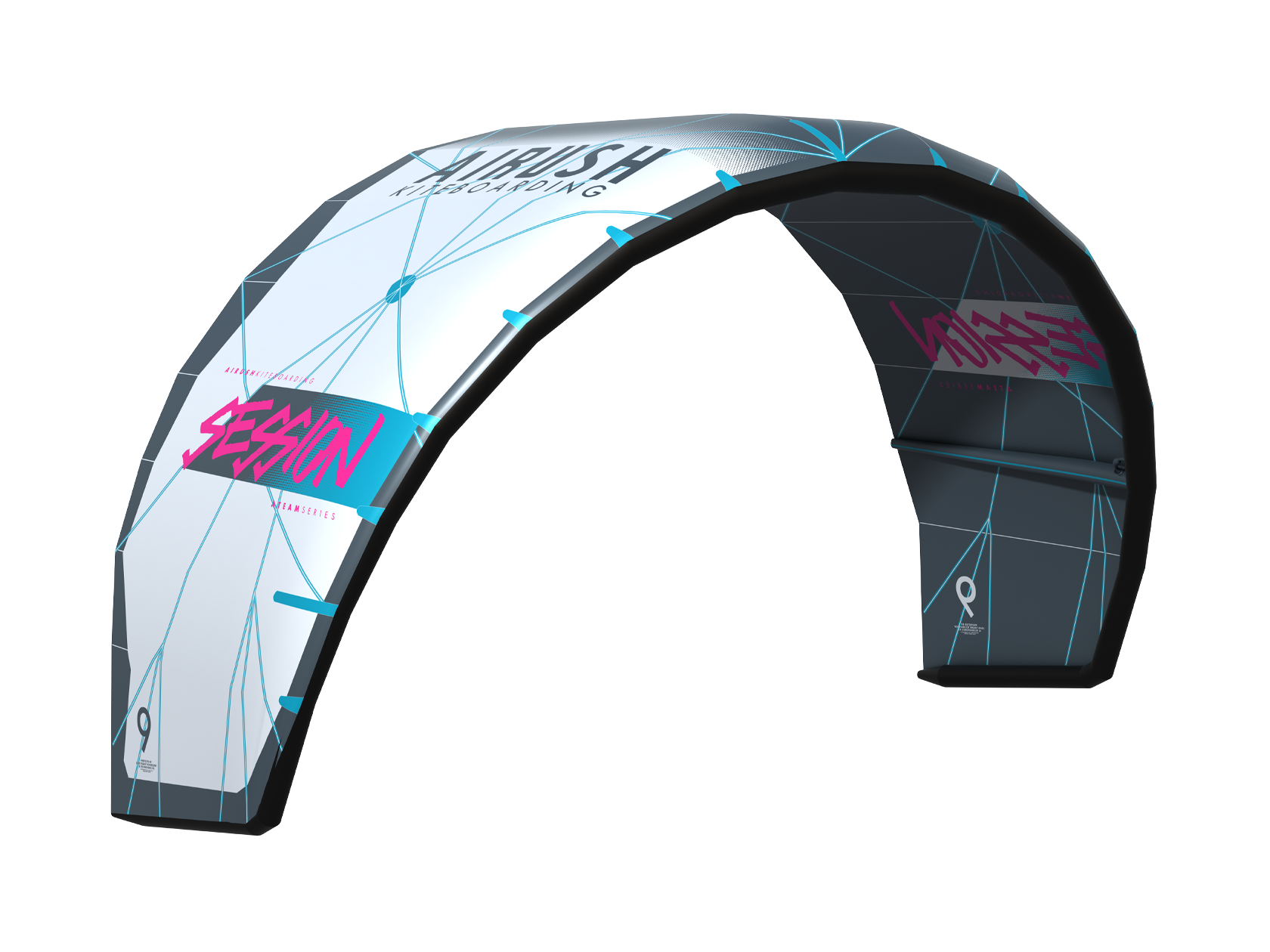 Airush Kites Session Team v2 kite 9 m Slate & Gray wave
