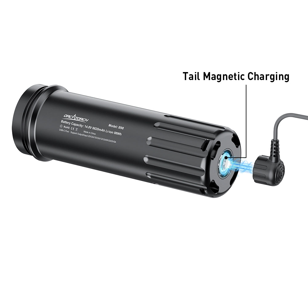 OrcaTorch Batteries & Chargers B98 batteria ricaricabile USB-C 98 Wh