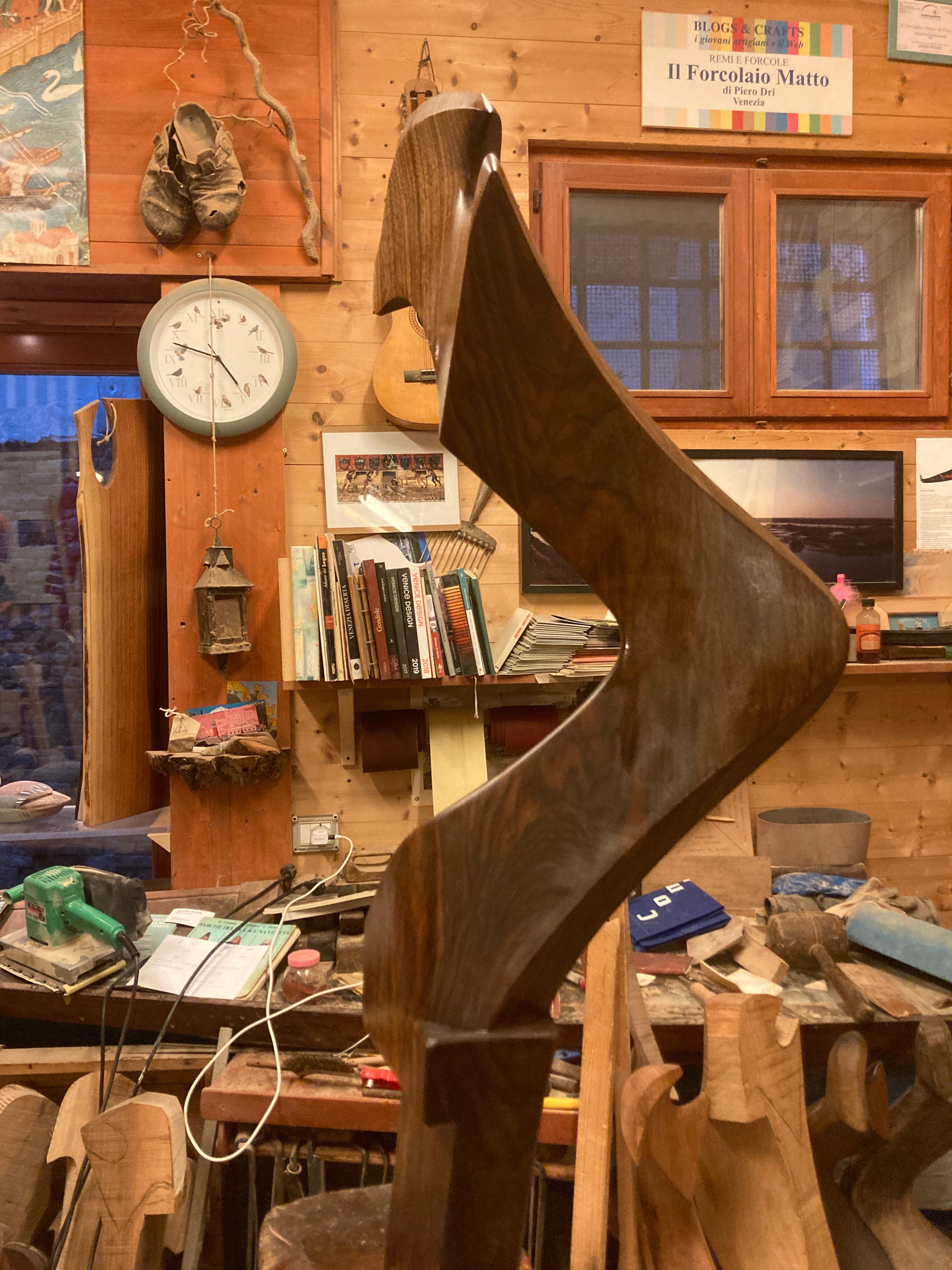 Il Forcolaio Matto Forcola tradizionale per gondola forcola in noce
