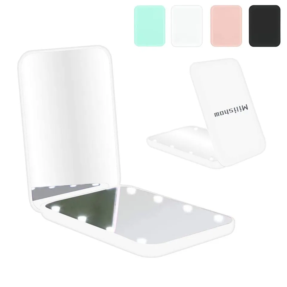 NEW-Vi Beauty Mirror Milishow Magnifying Mirror specchio bianco con LED